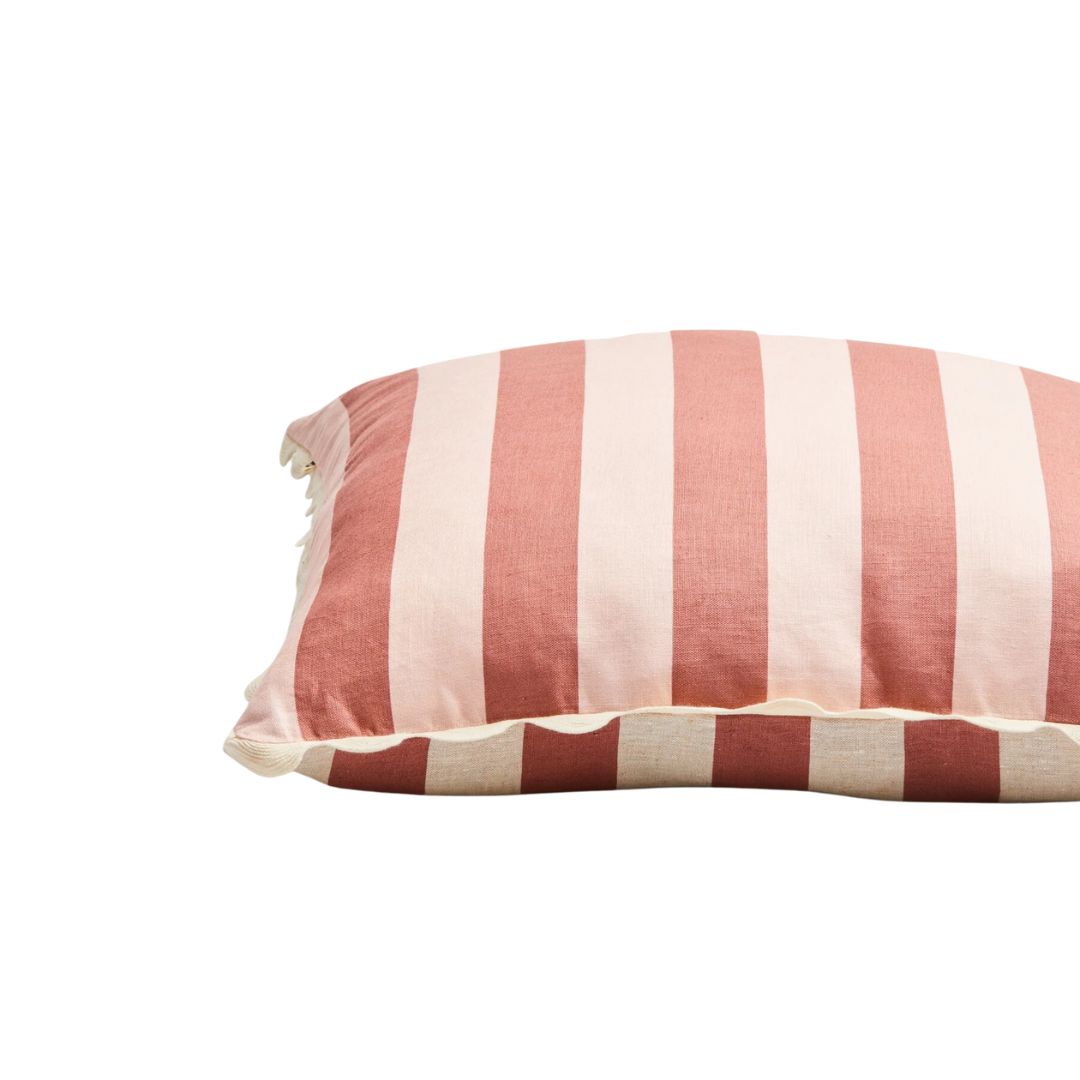 Bold Stripe Cushion 60x60cm Berry Pink Bonnie Neil – Kira