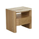 Floyd Marble Bedside | Matt Brown Vein Marble Natural Ash