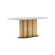 Kora Dining Table | Oval | Oak/Travertine