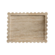 Palazzo Scalloped Tray | Beige Travertine